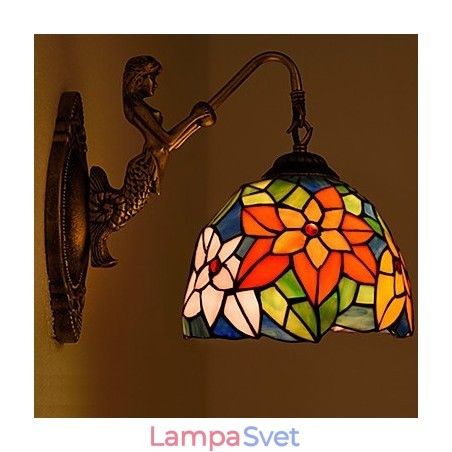 Európska zmluvná vidiecka kreatívna kovaná nástenná lampa Sklenené svetlá Európska zmluvná vidiecka kreatívna kovaná nástenná lampa Sklenené svetlá