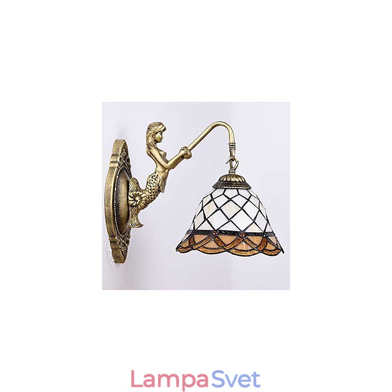 Európska zmluvná vidiecka kreatívna kovaná nástenná lampa Sklenené svetlá
