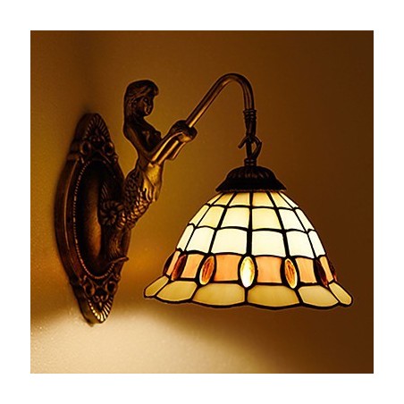 Európska zmluvná vidiecka kreatívna kovaná nástenná lampa Sklenené svetlá Európska zmluvná vidiecka kreatívna kovaná nástenná lampa Sklenené svetlá