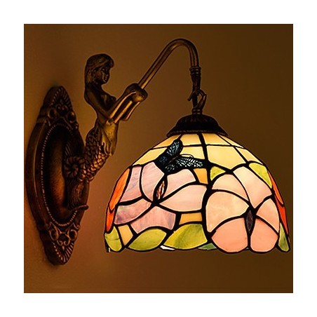 Európska zmluvná vidiecka kreatívna kovaná nástenná lampa Sklenené svetlá Európska zmluvná vidiecka kreatívna kovaná nástenná lampa Sklenené svetlá