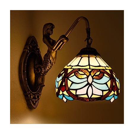 Európska zmluvná vidiecka kreatívna kovaná nástenná lampa Sklenené svetlá Európska zmluvná vidiecka kreatívna kovaná nástenná lampa Sklenené svetlá