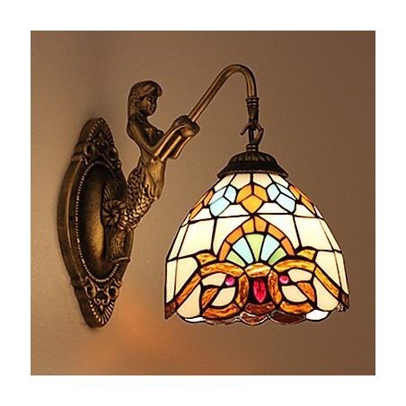 Európska zmluvná vidiecka kreatívna kovaná nástenná lampa Sklenené svetlá Európska zmluvná vidiecka kreatívna kovaná nástenná lampa Sklenené svetlá
