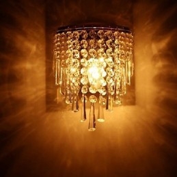Moderné módne krištáľové nástenné lampy Osvetlenie postele Crystal nástenná lampa