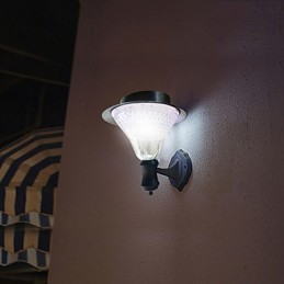 Vonkajšia solárna energia Biela vila Nástenná lampa Záhrada Nádvorie Dvere Svetlo
