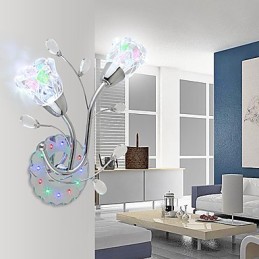 Creative Flowers Súčasné a zmluvné kreatívne krištáľové nástenné svietidlá