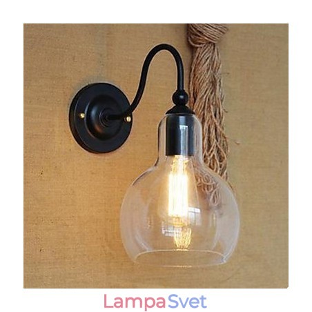 Moderná reštaurácia ozdoba nástenná lampa z tepaného železa sklo Moderná reštaurácia ozdoba nástenná lampa z tepaného železa sklo