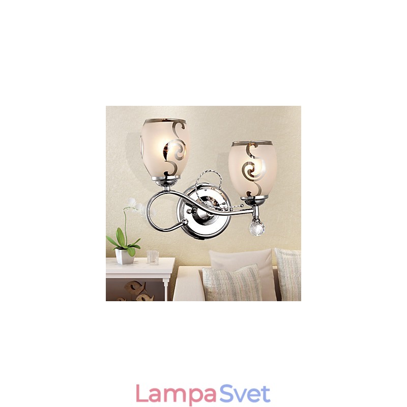 Kreatívne súčasné a zmluvné krištáľové nástenné lampy v európskom štýle