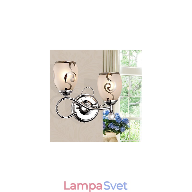 Kreatívne súčasné a zmluvné krištáľové nástenné lampy v európskom štýle