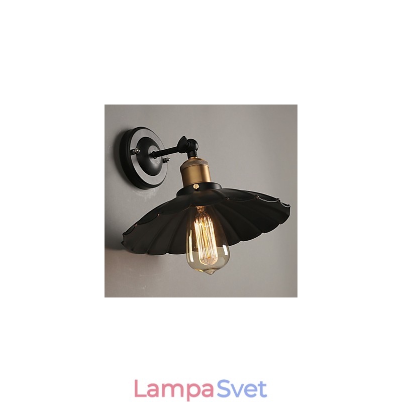 Kreatívne schodisko obnovujúce staroveké spôsoby Jednohlavé čierne šaty z tepaného železa nástenná lampa