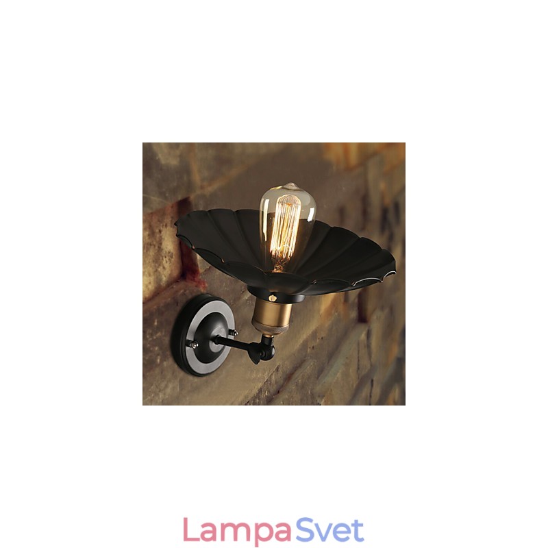Kreatívne schodisko obnovujúce staroveké spôsoby Jednohlavé čierne šaty z tepaného železa nástenná lampa