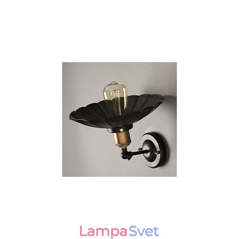 Kreatívne schodisko obnovujúce staroveké spôsoby Jednohlavé čierne šaty z tepaného železa nástenná lampa