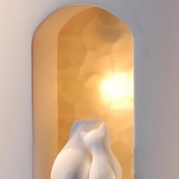 Módne teplé závesné svetlo do detskej izby Creative Kitty sadrové nástenné svietidlá