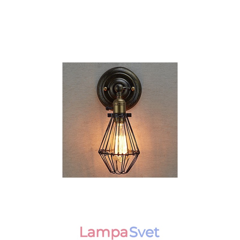 Vintage štýl Industriálne otváranie a zatváranie nástenné svietidlo s klietkovou lampou Loft Restoring Ancient Ways Nástenná lampa