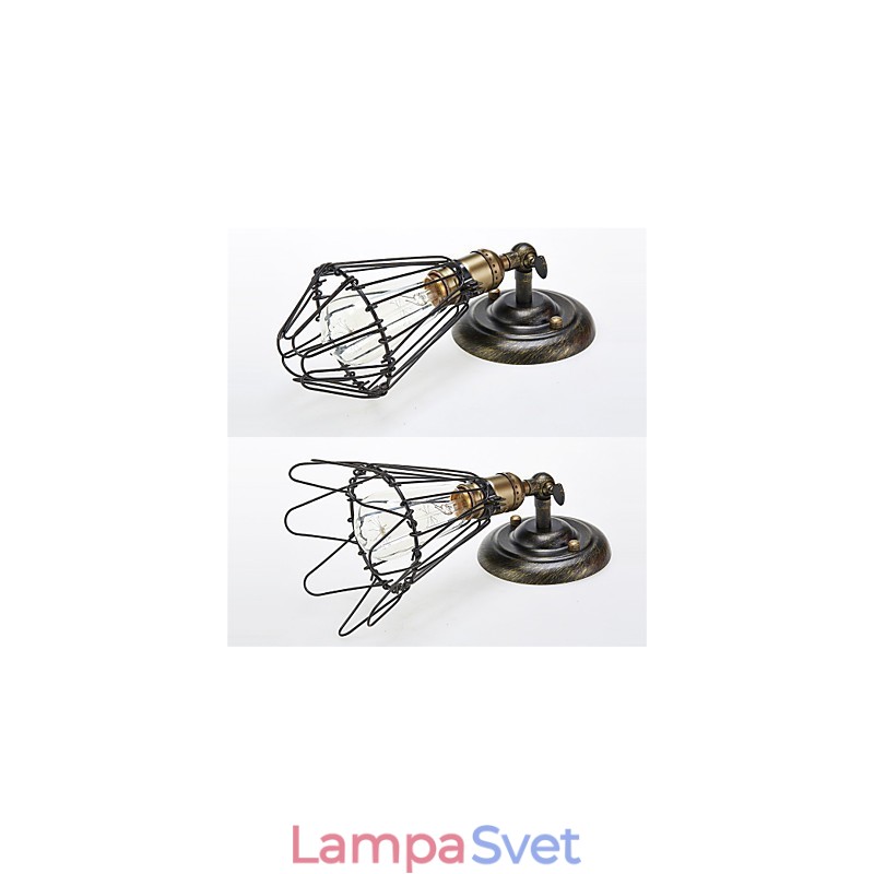 Vintage štýl Industriálne otváranie a zatváranie nástenné svietidlo s klietkovou lampou Loft Restoring Ancient Ways Nástenná lampa