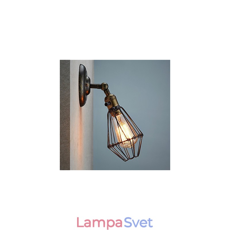 Vintage štýl Industriálne otváranie a zatváranie nástenné svietidlo s klietkovou lampou Loft Restoring Ancient Ways Nástenná lampa