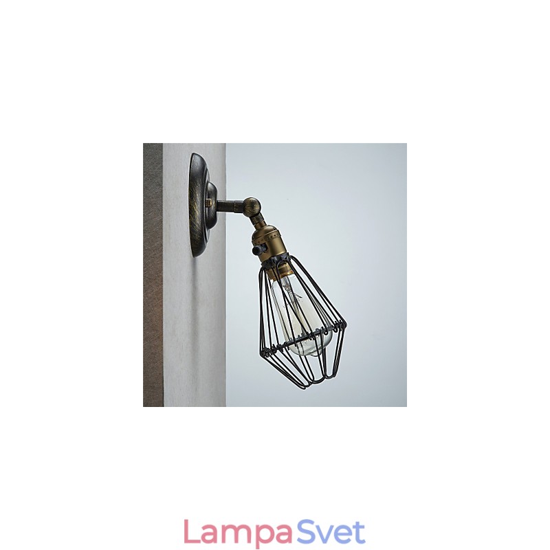 Vintage štýl Industriálne otváranie a zatváranie nástenné svietidlo s klietkovou lampou Loft Restoring Ancient Ways Nástenná lampa