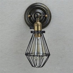 Vintage štýl Industriálne otváranie a zatváranie nástenné svietidlo s klietkovou lampou Loft Restoring Ancient Ways Nástenná lampa