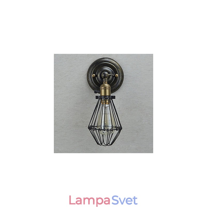 Vintage štýl Industriálne otváranie a zatváranie nástenné svietidlo s klietkovou lampou Loft Restoring Ancient Ways Nástenná lampa
