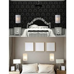 CELÉ MODRÁ Vysokokvalitná dekorácia vyrezávaných vzorov alebo vzorov na nástennej lampe z dreva