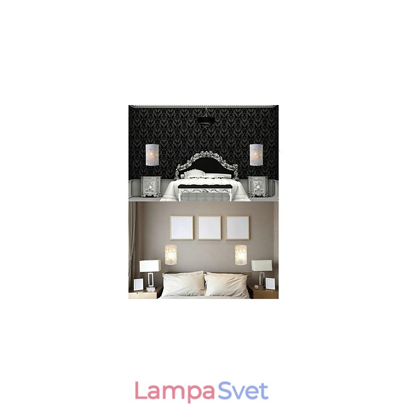 CELÉ MODRÁ Vysokokvalitná dekorácia vyrezávaných vzorov alebo vzorov na nástennej lampe z dreva