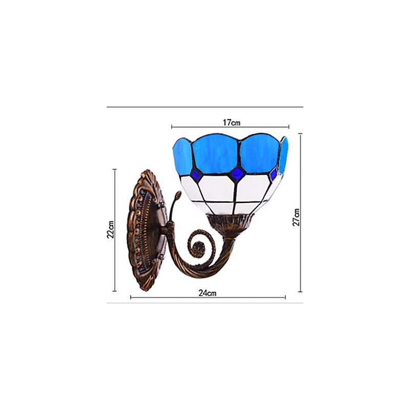 Typ Europe Restoring Ancient Ways Nástenná lampa Creative Mediterranean Glass Lights