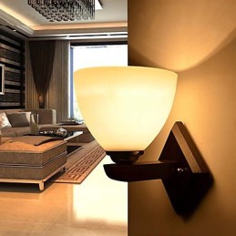 Nástenná lampa Sklenená teplá moderná nástenná lampa na čelo postele