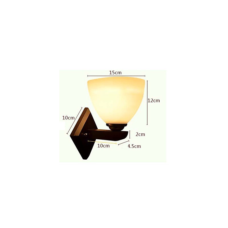 Nástenná lampa Sklenená teplá moderná nástenná lampa na čelo postele