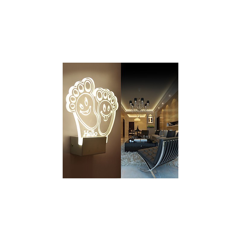 Akrylová nástenná lampa PVC lampa Light Chip Moderný súčasný kov
