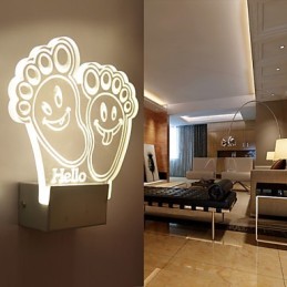 Akrylová nástenná lampa PVC lampa Light Chip Moderný súčasný kov