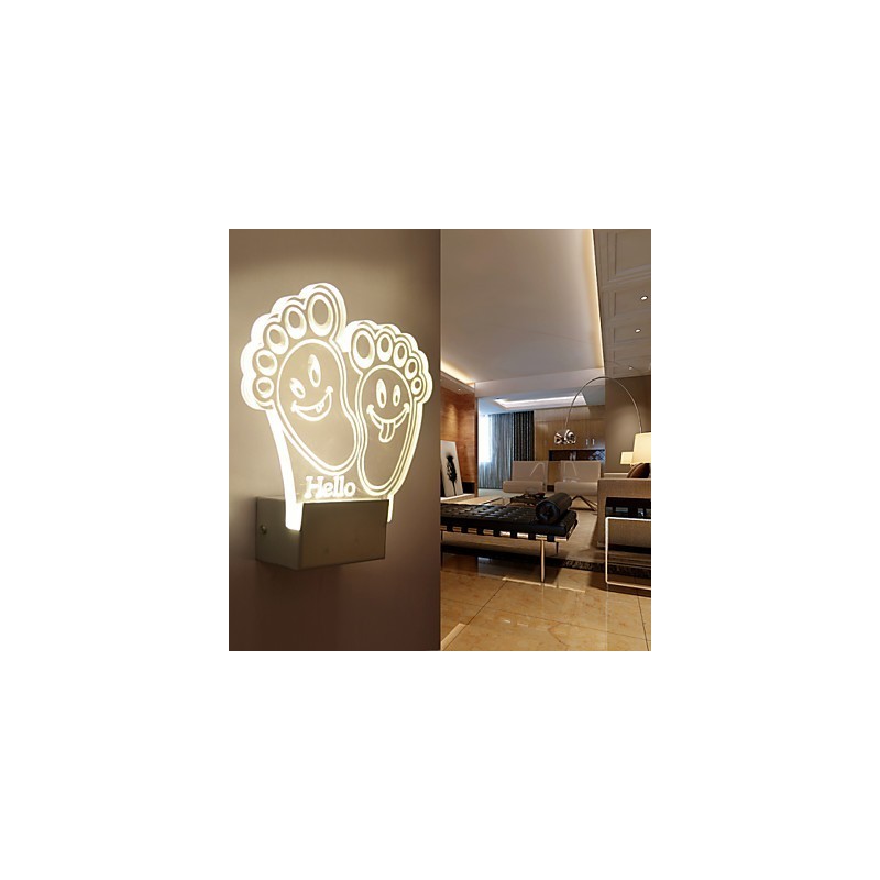 Akrylová nástenná lampa PVC lampa Light Chip Moderný súčasný kov