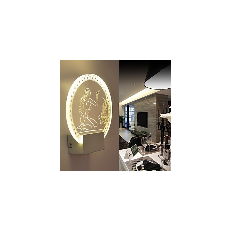 Akrylátová nástenná lampa PVC lampa Light Chip Modern Contemporary Metal 5W