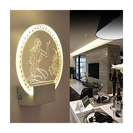 Akrylátová nástenná lampa PVC lampa Light Chip Modern Contemporary Metal 5W Akrylátová nástenná lampa PVC lampa Light Chip Modern Contemporary Metal 5W