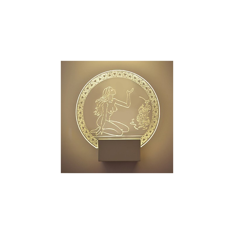 Akrylátová nástenná lampa PVC lampa Light Chip Modern Contemporary Metal 5W
