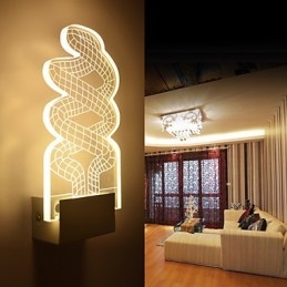 Akrylová nástenná lampa PVC lampa Light Chip Moderný súčasný kov