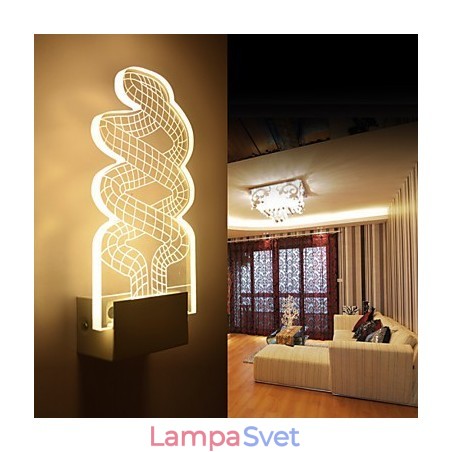 Akrylová nástenná lampa PVC lampa Light Chip Moderný súčasný kov Akrylová nástenná lampa PVC lampa Light Chip Moderný súčasný kov