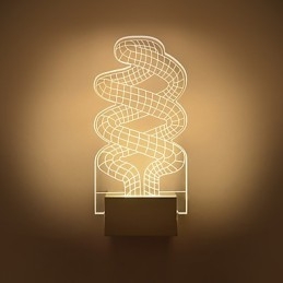 Akrylová nástenná lampa PVC lampa Light Chip Moderný súčasný kov