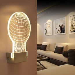 Akrylová nástenná lampa PVC lampa Light Chip Moderný súčasný kov
