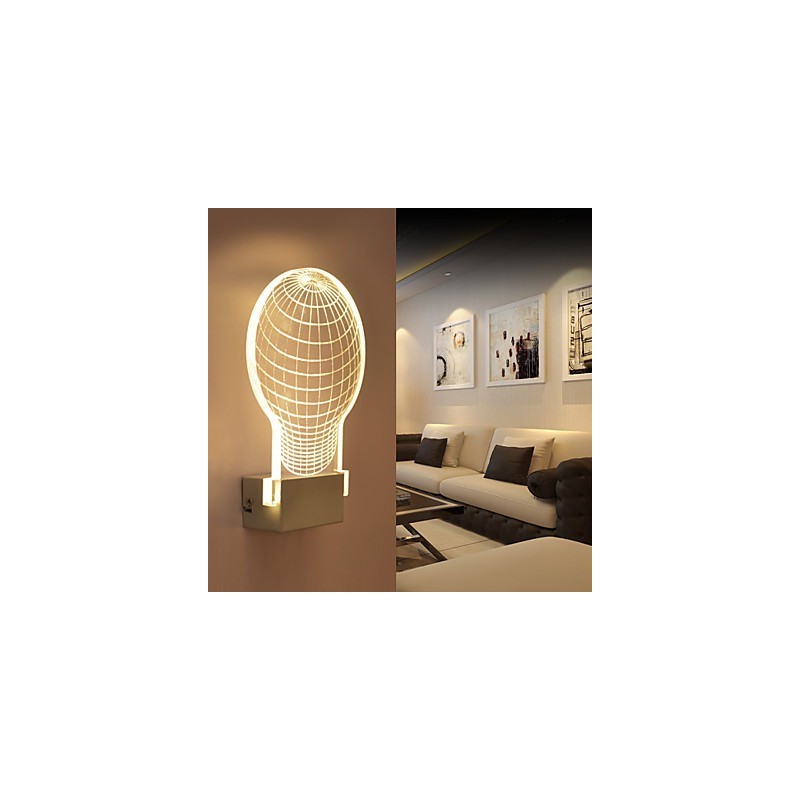 Akrylová nástenná lampa PVC lampa Light Chip Moderný súčasný kov
