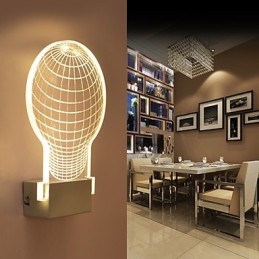 Akrylová nástenná lampa PVC lampa Light Chip Moderný súčasný kov
