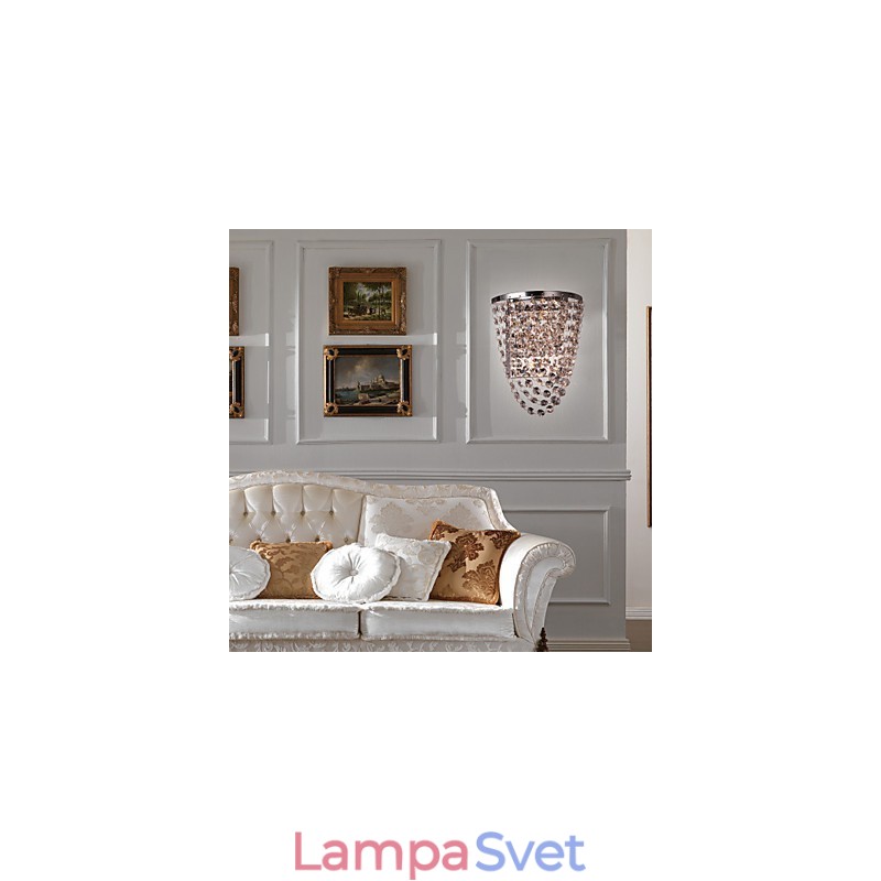 Krištáľové nástenné podložky Moderné kovové