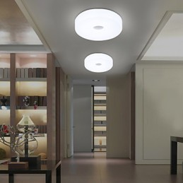 Okrúhle stropné svietidlá zapustené do moderného súčasného kovu
