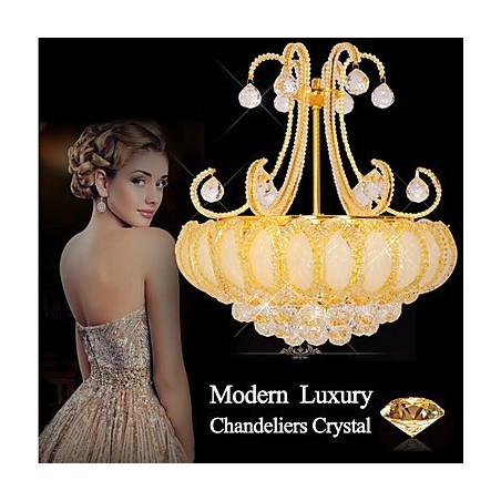Moderný luxusný krištáľový luster závesné svietidlo priemer 50 cm obsahuje 8 žiaroviek Moderný luxusný krištáľový luster závesné svietidlo priemer 50 cm obsahuje 8 žiaroviek