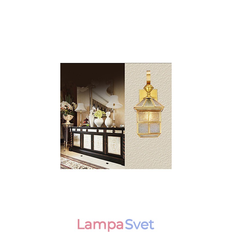 Vonkajšie svietidlo Záhradné svietidlo Vonkajšie svietidlo Plná medená lampa