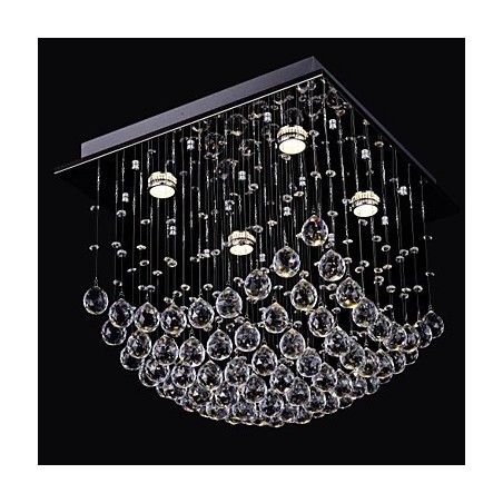 Elegantný čínsky krištáľový luster so 4 svetlami so zapustenou montážou Elegantný čínsky krištáľový luster so 4 svetlami so zapustenou montážou