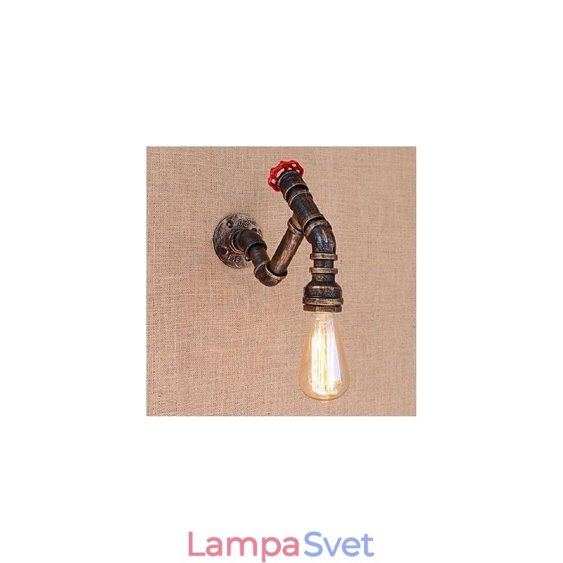 Nostalgia Jednoduché dekoratívne malé nástenné svietidlo z vodnej fajky