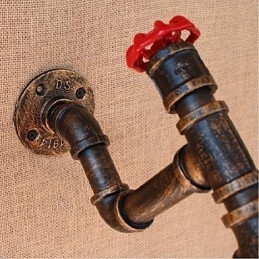 Nostalgia Jednoduché dekoratívne malé nástenné svietidlo z vodnej fajky