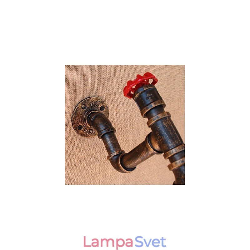 Nostalgia Jednoduché dekoratívne malé nástenné svietidlo z vodnej fajky