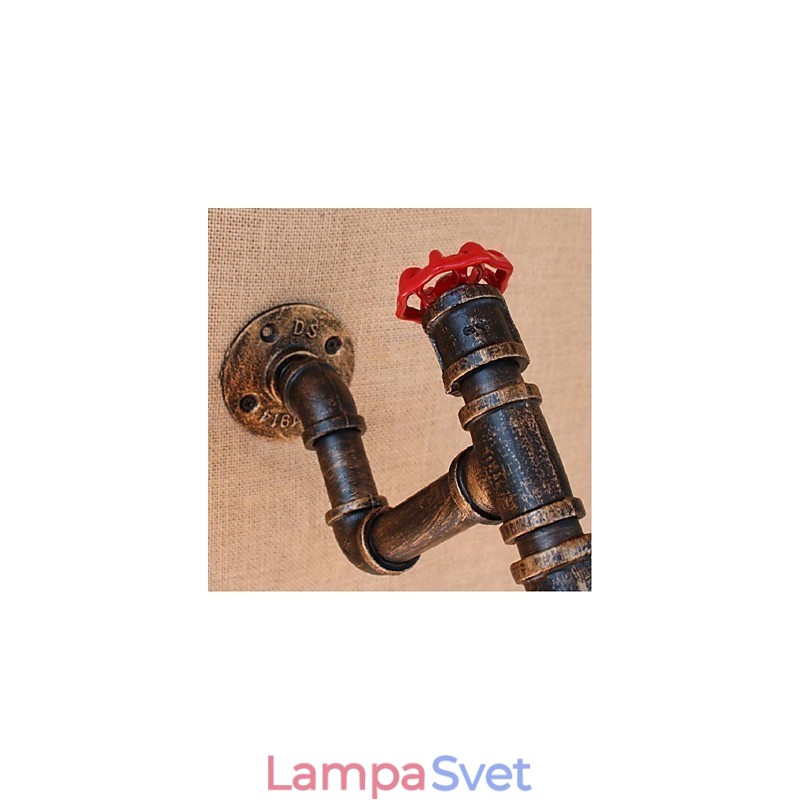 Nostalgia Jednoduché dekoratívne malé nástenné svietidlo z vodnej fajky