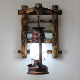 Čínska retro nostalgia kreatívne osvetlenie petrolejové lampy lampáše Nástenné nástenné svietidlo