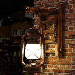Čínska retro nostalgia kreatívne osvetlenie petrolejové lampy lampáše Nástenné nástenné svietidlo